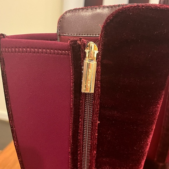 Michael Kors Emma Lily velour boots grade school new Plum Youth Girls Size 13 - Picture 10 of 15